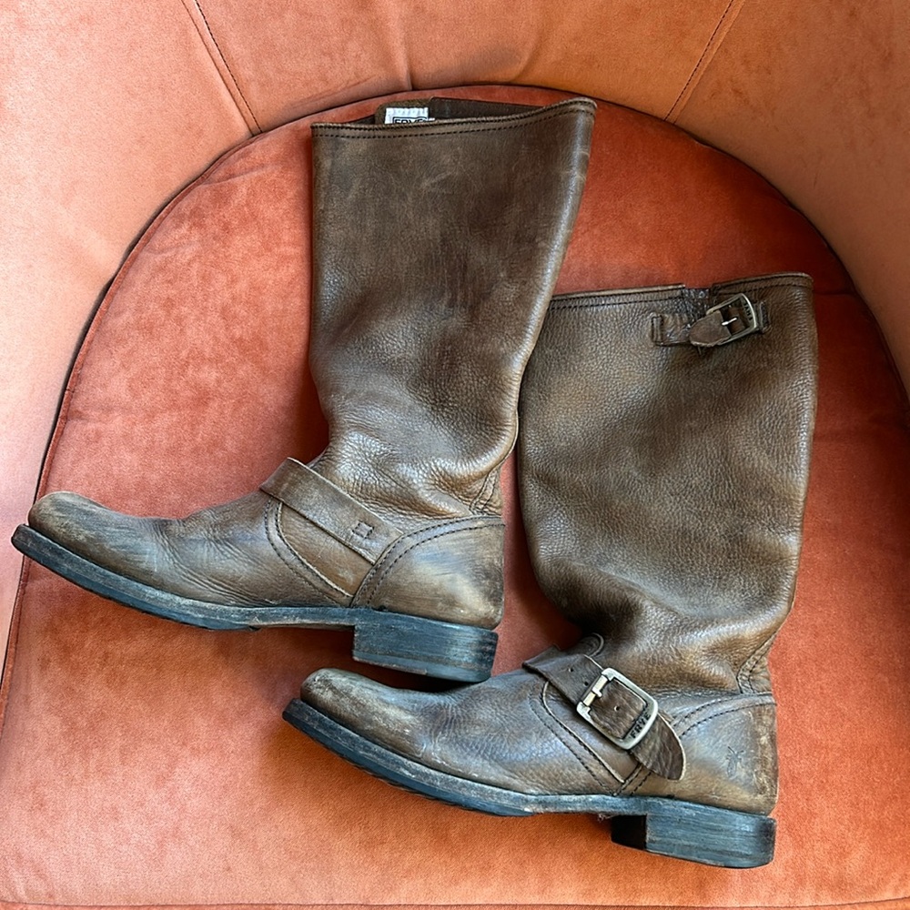 FRYE tall engineer boots, size 40